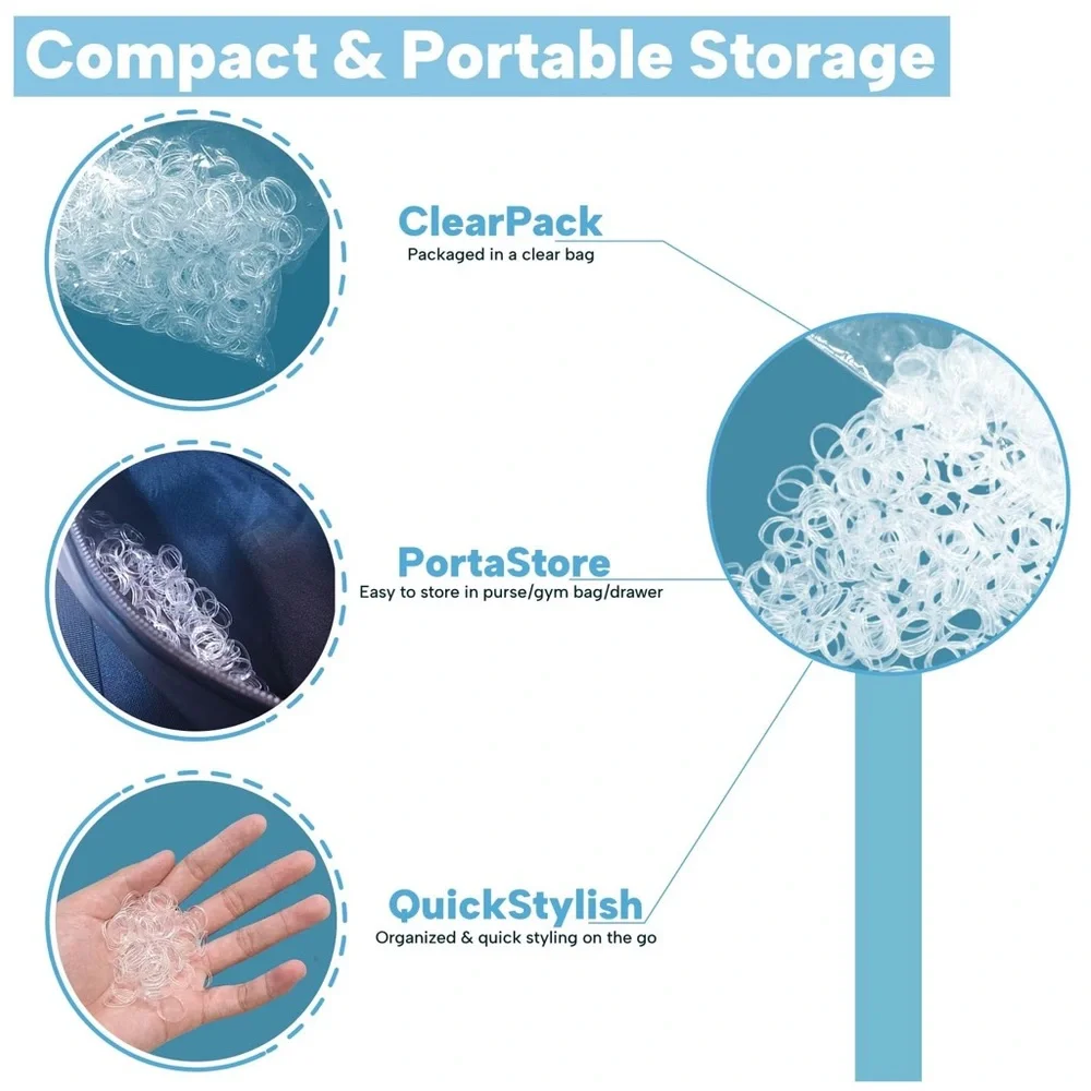 Clear Elastic Hair Ties Elastics, Free with Purchase (see below)